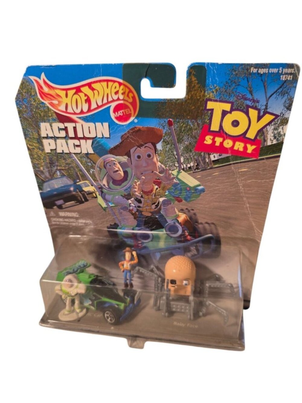 Toy Story Rare 2002 Vintage Hot Wheels Baby Face & RC Woody Buzz Action Pack